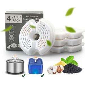SNQ - 4-Pack - 2.5L - Stainless Steel - Pet Fountain Filter SNQ - 4-Pack - 2.5L - Stainless Steel - Pet Fountain Filter