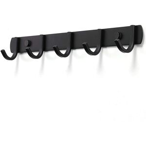 SNQ - 5 Hooks - Stainless Steel - Black - Wall Coat Rack SNQ - 5 Hooks - Stainless Steel - Black - Wall Coat Rack