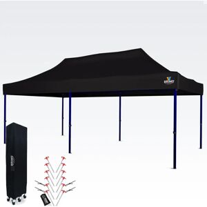 BRIMO - Gazebo 3x6m - Nero - 12 picchetti BRIMO - Gazebo 3x6m - Nero - 12 picchetti