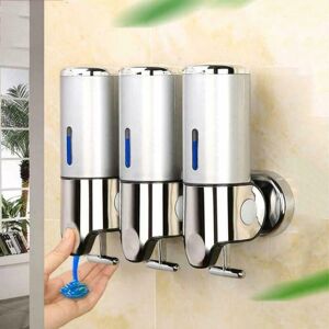 YMYNY - Crediri - 3x500ml - Fijación en pared - Dispensador de jabón YMYNY - Crediri - 3x500ml - Fijación en pared - Dispensador de jabón