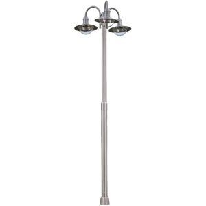 Lindby Stainless Steel Damion Outdoor Lamp Post - 3 Lights Lindby Stainless Steel Damion Outdoor Lamp Post - 3 Lights