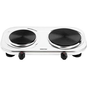 Geepas - 2500W Double Burner - Stainless Steel - Hot Plate Geepas - 2500W Double Burner - Stainless Steel - Hot Plate