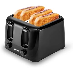 Geepas 4 Slice Toaster - Black - 6 Level Browning Control - 1400W Geepas 4 Slice Toaster - Black - 6 Level Browning Control - 1400W