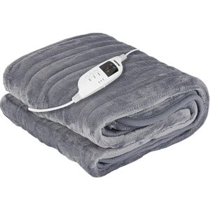 GEEPAS Electric Blanket - 130x160 cm Grey Heated Fleece Over Blanket GEEPAS Electric Blanket - 130x160 cm Grey Heated Fleece Over Blanket