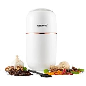 Geepas - 80g Coffee Spice Herb Grinder - White - 80g - Electric Grinder Geepas - 80g Coffee Spice Herb Grinder - White - 80g - Electric Grinder