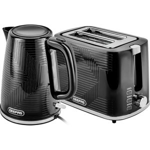 Geepas Pattern - Black - Kettle and Toaster Set Geepas Pattern - Black - Kettle and Toaster Set
