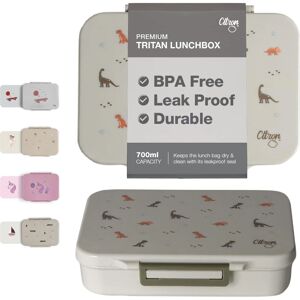 Citron Tritan Dino Pudełko na Obiad - Bez BPA, Wodoodporne, 700ml Citron Tritan Dino Pudełko na Obiad - Bez BPA, Wodoodporne, 700ml
