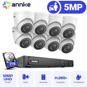 ANNKE - Kit NVR PoE 8 Canales 5MP - Visión Nocturna IR - Sistema de Cámaras de Seguridad ANNKE - Kit NVR PoE 8 Canales 5MP - Visión Nocturna IR - Sistema de Cámaras de Seguridad
