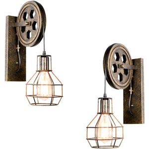 AXHUP 2X Industrial Vintage Wall Lamp - E27 AXHUP 2X Industrial Vintage Wall Lamp - E27