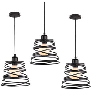 Hight Quality Vintage Industrial Pendant Lamp - 20cm Black Spiral Cage E27 Hight Quality Vintage Industrial Pendant Lamp - 20cm Black Spiral Cage E27