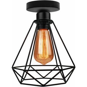 AXHUP Lámpara de Techo Compacta - Rejilla de Diamante Ø20cm E27 - Decoración Moderna Vintage AXHUP Lámpara de Techo Compacta - Rejilla de Diamante Ø20cm E27 - Decoración Moderna Vintage