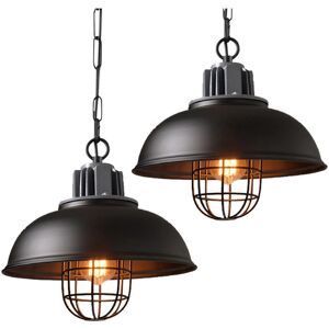 AXHUP Vintage Pendant Lamp - Ø33cm Metal Dome Fixture for Room AXHUP Vintage Pendant Lamp - Ø33cm Metal Dome Fixture for Room