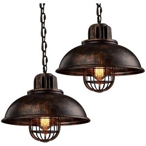 AXHUP Lámpara Colgante Vintage Industrial - E27, 33cm AXHUP Lámpara Colgante Vintage Industrial - E27, 33cm