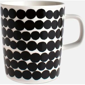 Marimekko Hvit/Svart Räsymatto Kopp - Kopp, Porcelen, 250ml Marimekko Hvit/Svart Räsymatto Kopp - Kopp, Porcelen, 250ml