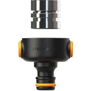 Fiskars 1027062 Water Hose Fitting - Metal, Black, Orange, Silver Fiskars 1027062 Water Hose Fitting - Metal, Black, Orange, Silver