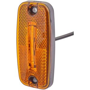 Hella Side Marker Light Black Flasher Lamp Lateral Mounting - LED - 24V Hella Side Marker Light Black Flasher Lamp Lateral Mounting - LED - 24V