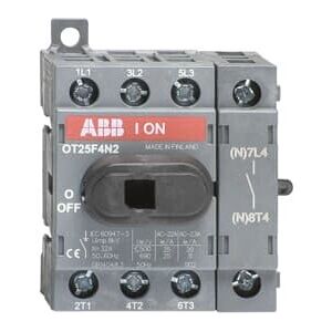 ABB Commutateur sectionneur OT25F4N2 - 4P, 25A, Graphite - Publicité ABB Commutateur sectionneur OT25F4N2 - 4P, 25A, Graphite - Publicité