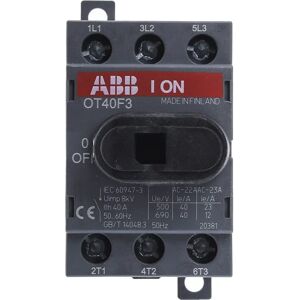 ABB 3P Schalter - 40A, 750V, IP20 - 11kW ABB 3P Schalter - 40A, 750V, IP20 - 11kW