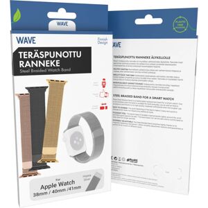 Wave Ruostumattomasta teräksestä valmistettu Apple Watch ranneke - hopea Wave Ruostumattomasta teräksestä valmistettu Apple Watch ranneke - hopea