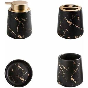 Generic - Marble 4pc - Negro mate - Accesorios de baño Generic - Marble 4pc - Negro mate - Accesorios de baño