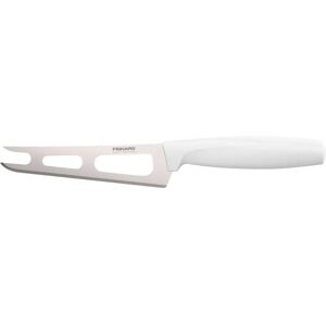 Cuțit pentru brânză Fiskars - Oțel inoxidabil, Mânere ergonomic, Alb - Brânză moale & dură Cuțit pentru brânză Fiskars - Oțel inoxidabil, Mânere ergonomic, Alb - Brânză moale & dură