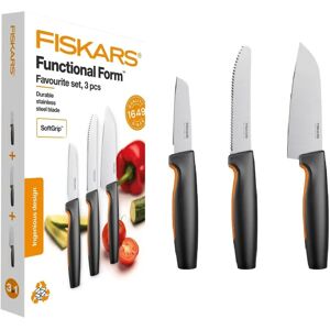 Fiskars Favorite Knife Set - Durable Japanese Steel, Ergonomic Handles - Kitchen Cutlery Fiskars Favorite Knife Set - Durable Japanese Steel, Ergonomic Handles - Kitchen Cutlery