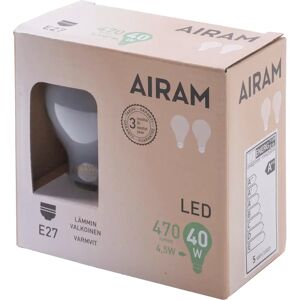 Airam LED A60 4,5W 2700K E27 470lm 12000h - LED-lamppu Airam LED A60 4,5W 2700K E27 470lm 12000h - LED-lamppu