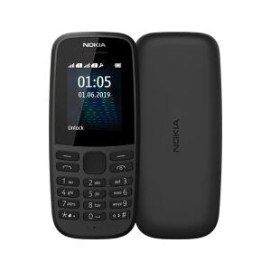 Nokia 105 - Podwójne SIM - Kolorowy wyświetlacz LCD 1,77" - Czarny - Telefon Nokia 105 - Podwójne SIM - Kolorowy wyświetlacz LCD 1,77" - Czarny - Telefon