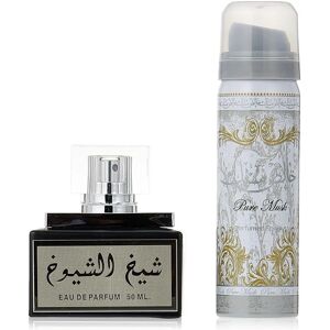 Lattafa Sheikh Al Shuyukh Unisex Eau de Parfum 50ml & Deodorant Sæt Lattafa Sheikh Al Shuyukh Unisex Eau de Parfum 50ml & Deodorant Sæt