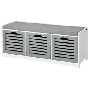 SoBuy Grey Shoe Storage Bench with 3 Drawers SoBuy Grey Shoe Storage Bench with 3 Drawers