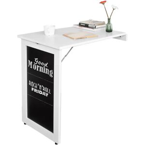 SoBuy FWT20-W Wall-mounted Folding Table - Space-saving, White SoBuy FWT20-W Wall-mounted Folding Table - Space-saving, White