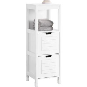 SoBuy White Bathroom Storage Cabinet - 1 Shelf, 2 Drawers - Bathroom Storage SoBuy White Bathroom Storage Cabinet - 1 Shelf, 2 Drawers - Bathroom Storage