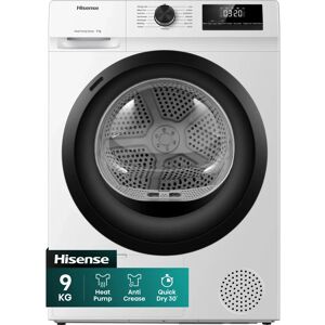 Hisense - DH1Q902BW2 - 9kg - Heat Pump - Tumble Dryer Hisense - DH1Q902BW2 - 9kg - Heat Pump - Tumble Dryer
