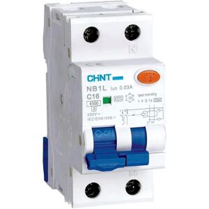 Chint 16A 30mA 2 Modules - Disjoncteur - 230V - Publicité Chint 16A 30mA 2 Modules - Disjoncteur - 230V - Publicité