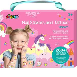 Avenir 6308205 Einhorn Nagelaufkleber & Tattoos - Kreatives Set für Kinder Avenir 6308205 Einhorn Nagelaufkleber & Tattoos - Kreatives Set für Kinder