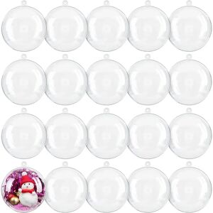 Julkula 20 Set Clear Fillable Christmas Baubles - Christmas Tree Decorations Julkula 20 Set Clear Fillable Christmas Baubles - Christmas Tree Decorations