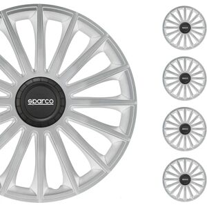 Conjunto de 4 capas de roda Sparco Prata - 15 Polegadas Conjunto de 4 capas de roda Sparco Prata - 15 Polegadas