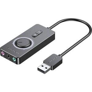 Zewnętrzna karta dźwiękowa USB 2.0 Vention - Mikrofon, Słuchawki, 3 Porty Zewnętrzna karta dźwiękowa USB 2.0 Vention - Mikrofon, Słuchawki, 3 Porty