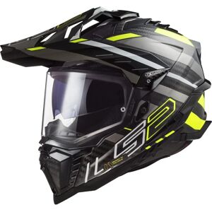 Casco Unisex LS2 MX701 Explorer Carbon Edge Nero Giallo - Motocross Casco Unisex LS2 MX701 Explorer Carbon Edge Nero Giallo - Motocross