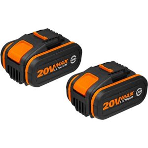 Worx WA3553.2 - 2 Batteries 20V 4.0Ah Lithium - Batterie Sans Fil - Publicité Worx WA3553.2 - 2 Batteries 20V 4.0Ah Lithium - Batterie Sans Fil - Publicité