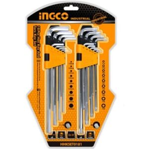 Ingco - HHKSET0181 - 18 pezzi - Chiavi esagonali Torx - Hex key set Ingco - HHKSET0181 - 18 pezzi - Chiavi esagonali Torx - Hex key set
