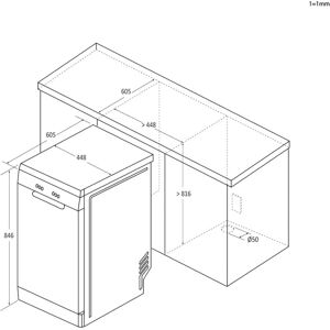 Candy Brava CDPH 2D1047S - Aço inoxidável - Lava-louças slimline Candy Brava CDPH 2D1047S - Aço inoxidável - Lava-louças slimline