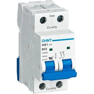Chint NB163 32A 2-pol sikring Chint NB163 32A 2-pol sikring