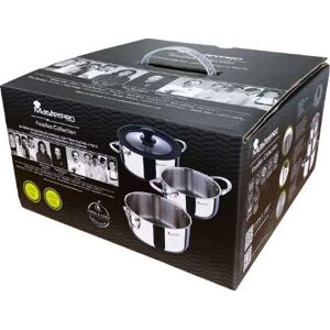 Set de poêles en acier inoxydable Bergner BGMP-2160 - 3 pièces - Publicité Set de poêles en acier inoxydable Bergner BGMP-2160 - 3 pièces - Publicité