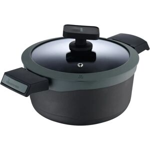 Masterpro Black Aluminium Casserole with Lid - 1.3L & 2.7L - All Stove Types Masterpro Black Aluminium Casserole with Lid - 1.3L & 2.7L - All Stove Types