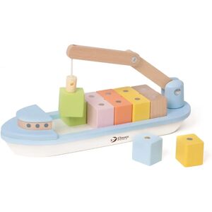 Classic World Magnetisch Houten Blokkenboot - Meer kleuren - Speelgoedboot met kraan Classic World Magnetisch Houten Blokkenboot - Meer kleuren - Speelgoedboot met kraan
