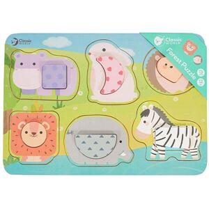 Classic World Houten Puzzel Wilde Dieren - 13 stuks - Educatief voor Kinderen Classic World Houten Puzzel Wilde Dieren - 13 stuks - Educatief voor Kinderen