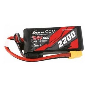 Batterie RC Gens Ace GEA222S60X6GT - 2200mAh, 7.4V, 60C, XT60 Batterie RC Gens Ace GEA222S60X6GT - 2200mAh, 7.4V, 60C, XT60