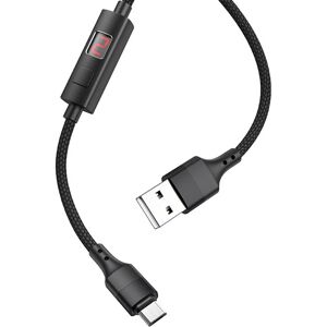 Câble Micro-USB Hoco pour charge et synchronisation - 1,2m, Timer, Noir - Publicité Câble Micro-USB Hoco pour charge et synchronisation - 1,2m, Timer, Noir - Publicité