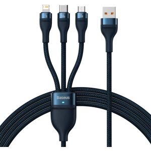 Baseus USB kabel 3 v 1 Modrá - Rychlé nabíjení a přenos dat Baseus USB kabel 3 v 1 Modrá - Rychlé nabíjení a přenos dat